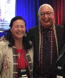 MICA President and CEO Della Warrior (Otoe-Missouria) and Board Member Walter Echo-Hawk (Pawnee)