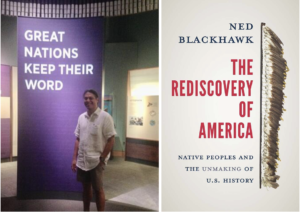 Prof. Ned BlackHawk and his new book (2023), which was featured on the cover of the New York Times Book Review.